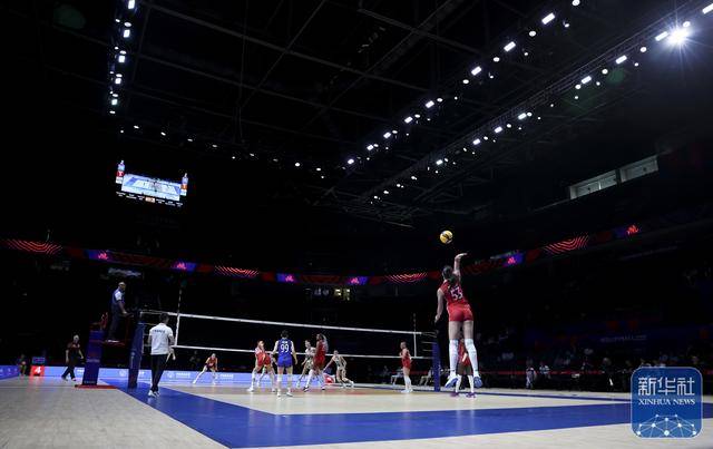 世界女排联赛(中国北京站):法国队胜比利时队