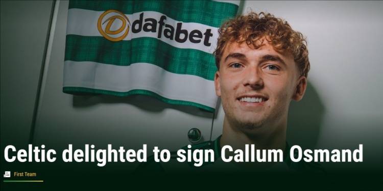 官方：凯尔特人签下19岁富勒姆前锋卡勒姆-奥斯曼