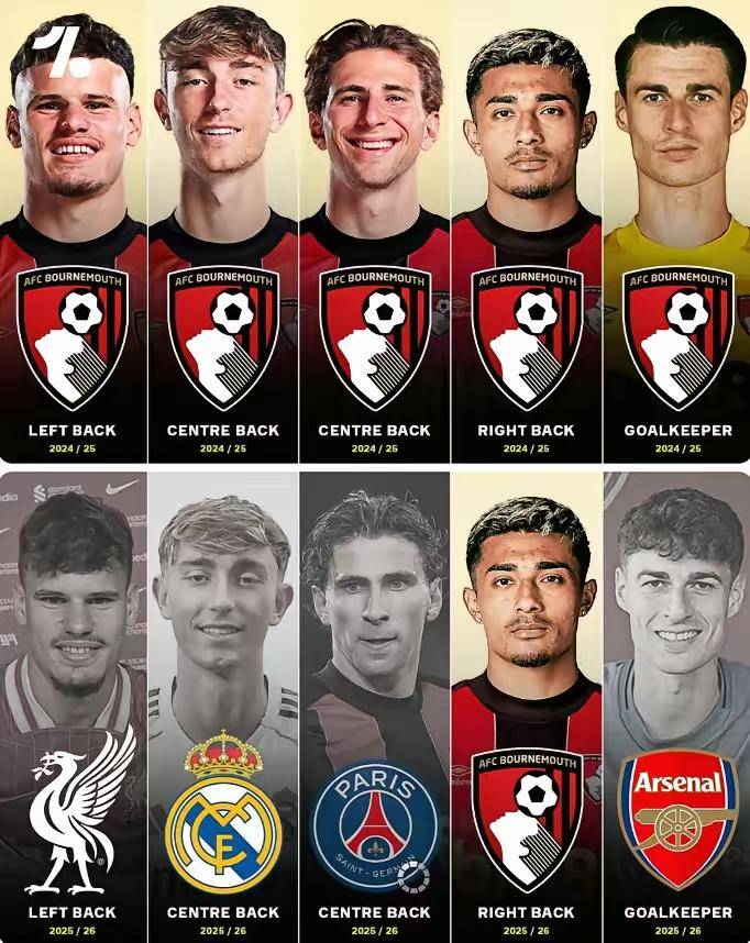 巴黎6700万欧签扎巴尼 伯恩茅斯后防线5大主力被豪门挖走4人